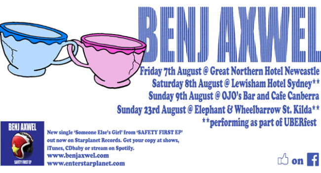 UPCOMING LIVE GIGS WITH BENJ AXWEL